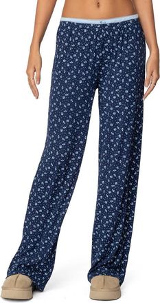 Edikted Flowerbed Layered Pants in Blue at Nordstrom, Size X-Small