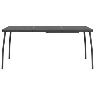 Berkfield Home Garden Table Anthracite 165x80x72 cm Steel Mesh in Black | Size: 165 x 80 x 72 cm
