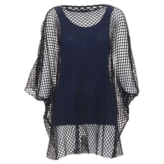 Maison Margiela black mesh layered tank