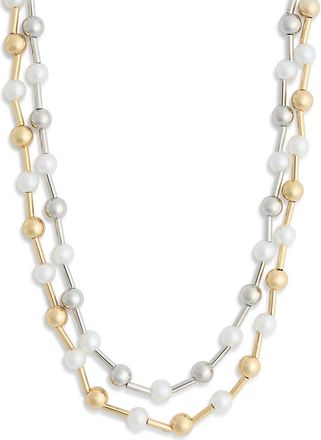 Tasha Set of 2 Faux Pearl Beaded Necklaces in Gold/silver at Nordstrom Rack