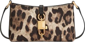 Dolce & Gabbana Leopard Print Lock Small Shoulder Bag