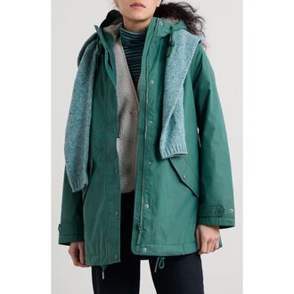 Seasalt Cornwall Porth Nanven Waterproof Organic Cotton Blend Raincoat in Grove at Nordstrom Rack, Size 12 Us / 16 Uk