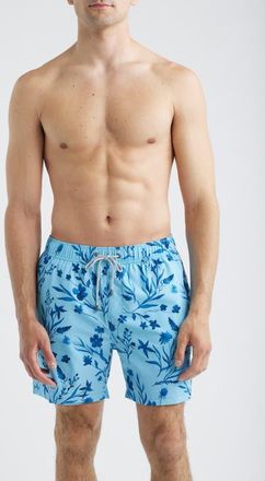 Vintage Summer Swimwear Stretch Volley Swim Trunks in Blue at Nordstrom, Size Xx-Large