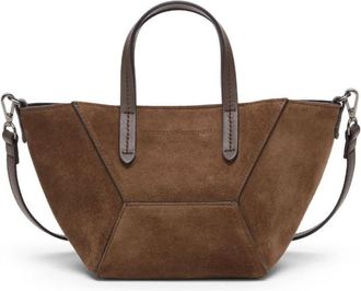 Brunello Cucinelli Brown Leather Shopping Bag