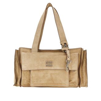 Miu Miu Utilitaire suede leather bag Woman One Size