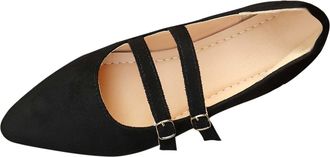 Generic Womens Flats Pointed Toe Ballet Shoes Stylish Casual Breathable Comfortable Classic Lightweight with Strap Slip On Knit Ballet Flats Daily Black