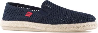 Andres Machado Unisex Slipper Men & Women - AM500 - Beach Shoes Espadrilles - Navy Blue Mesh with Rubber and Jute Outsole, Size 14 UK Men/ 14.5 UK Women/EU 50