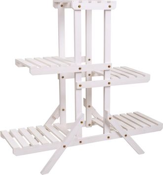 Wanderlust Deco Wanderlust Deco - Estanter&iacute;a Expositor De Madera Blanca 70x27x77