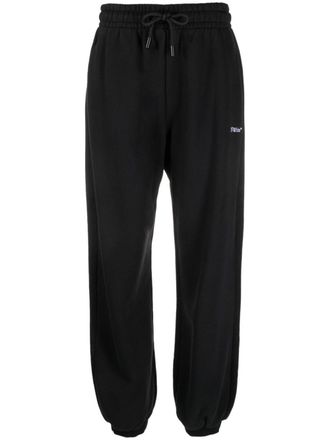 Off-white Bookish logo-embroidered track pants - women - Polyester/Cotton - L - Black