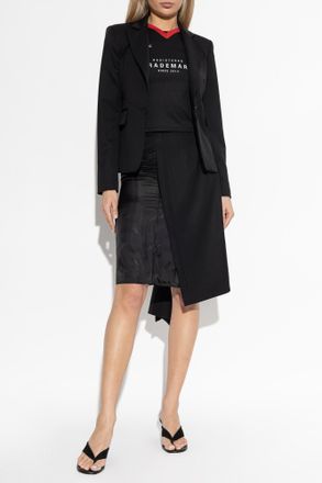 VETEMENTS Asymmetric Skirt With Slit, Womens, Black