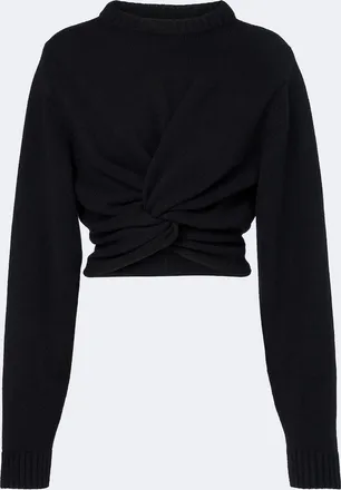Balenciaga Jersey cropped de lana fruncido