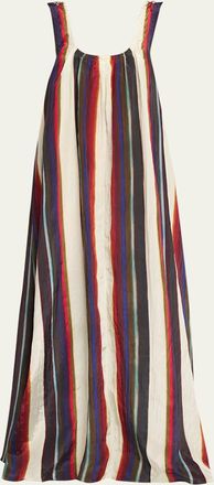 Christopher John Rogers Morris Stripe Sleeveless Maxi Dress