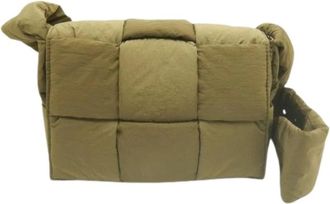 Bottega Veneta Pre-owned Vintage Schoudertas - Dames - Vintage Schoudertas - Groen - ONE Size - Nylon - Vintage