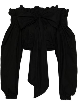 Patou bow-detail crop top - Black