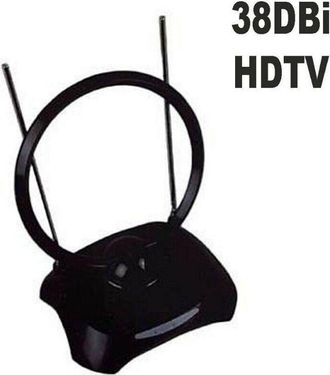 Trade Shop Trade Shop - Antenna Digitale Terrestre Amplificata Interni Segnale Hd Vhf Uhf Hdtv 38dbi