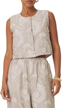 Splendid Ezra Button-Up Tank in Grey/light Fawn Paisley at Nordstrom, Size X-Large