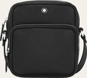 Montblanc Mens Sartorial Nano Saffiano Leather Messenger Bag