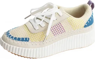 Yellow Box Womens Hartley Platform Sneakers In Multicolor