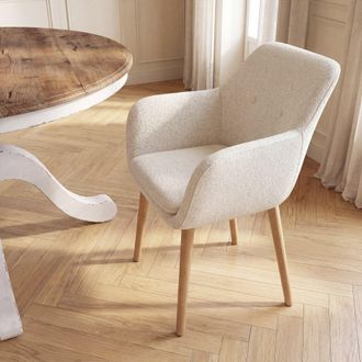 Maisons du monde Sill&oacute;n de comedor de rizo en crudo