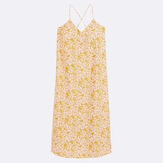 La Redoute Collections Lange jurk met smalle bandjes met bloemenprint