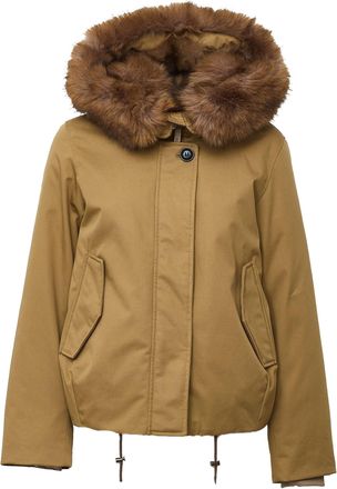 Woolrich Best Cotton Faux Fur Duck Down Short Parka