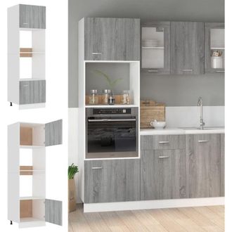 vidaXL Vidaxl - Armadio Microonde Lyon Grigio Sonoma 60x57x207 cm