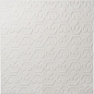 Beliani Alfombra Cuadrada Decorativa De Jacquard 160 Cm Blanco Crema Gannett