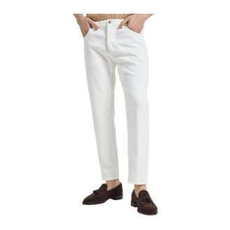 Dondup Cropped Trousers, male, White, Size: W31 Brighton Jeans