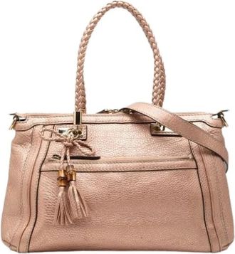 Gucci Pre-owned Bella Satchel - Dames - Vintage Handtas - Roze - ONE Size - Leer - Vintage