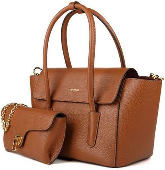 Coccinelle Womens Handbag Cognac Cowhide