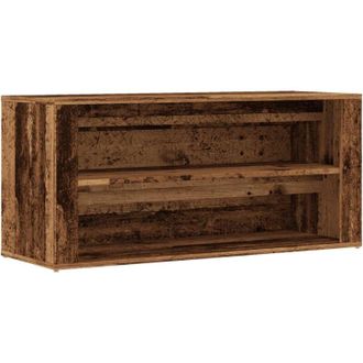 vidaXL Vidaxl - Banco Zapatero Madera Ingenier&iacute;a Madera Envejecida 100x35x45 Cm