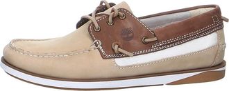 Timberland Mens Break Boat Shoes Slip On Rounded Toe Summer Light Beige/Brown UK 9