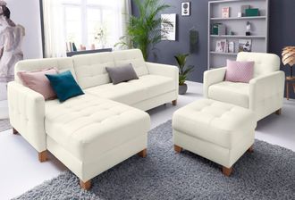 Exxpo Sofa Fashion Ecksofa »Elio, kompakt und komfortabel, bequem und zeitloses Design, L-Form« wahlweise mit Bettfunktion