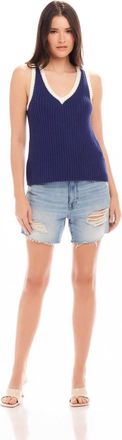 Fifteen Twenty Nicole Sweater Tank In Marine Blue