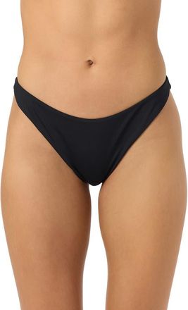 O'Neill Flamenco Saltwater Solids Bikini Bottoms in Black at Nordstrom, Size Xx-Large