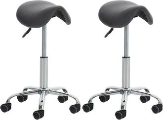 Clp Clp - Set De 2 Taburetes De Tabajo Reno En Polipiel Gris