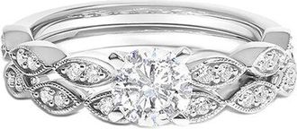 House of Brilliance Haus Of Brilliance 14K 0.99 Ct. Tw. Lab-Grown Diamond Engagement Set Ring