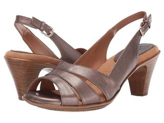 COMFORTIVA Neima - Soft Spots Womens Dress Sandals Taupe Metallic : 6.5 WW (EE), Leather/Synthetic