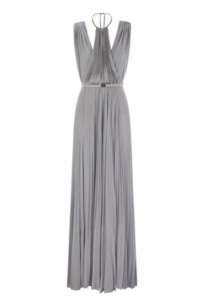 Elisabetta Franchi Red Carpet Lurex Jersey Dress With Belt
