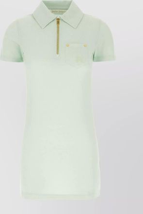 Palm Angels cotton ribbed mini polo dress