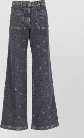 Etro printed straight-leg jeans