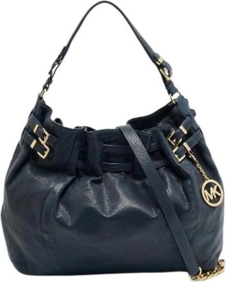 Michael Kors Pre-owned Bucket Bags, female, Blue, Size: ONE SIZE Pre-owned Leather Bucket Bag