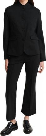 Patrick Assaraf Ponte Flare Pants In Black
