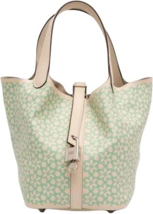 Herm&egrave;s Pre-owned Picotin Lock 18 - Dames - Vintage Tas - Wit - ONE Size - Leer - Vintage