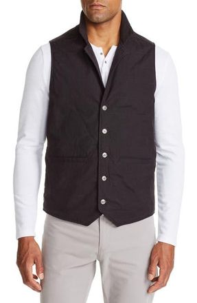 W.R.K Malta Slim Fit Quilted Button-Up Vest in Black at Nordstrom, Size Xx-Large