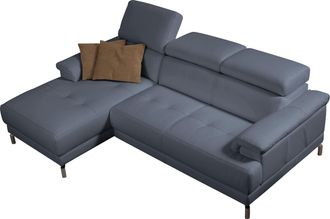 Egoitaliano Ecksofa »Soul, Design und Sitzkomfort auf hohem Niveau, tolle Details, L-Form« mit Recamiere, inkl. Kopfteilverstellung