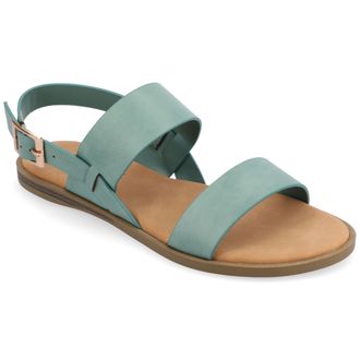 Journee Collection Womens Wide Width Lavine Flat Sandals