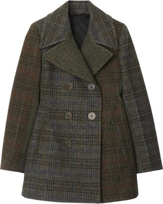 Burberry Cappotto con design patchwork - Marrone
