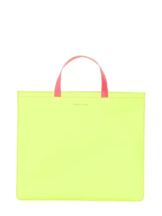 Comme Des Gar&ccedil;ons Unisex Super Fluo Leather Tote Bag Multicolour Handbags Hand