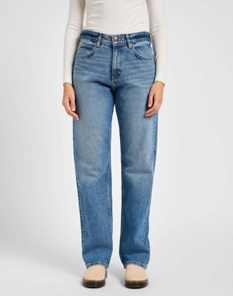 Lee Relax-fit-Jeans LEE Lee Jeans Rider Classic, Damen, Gr. 26, L&auml;nge 33, blau, Obermaterial: 67% Baumwolle CO. 32% Lyocell CLY. 1% Elasthan EL., Jeans Re